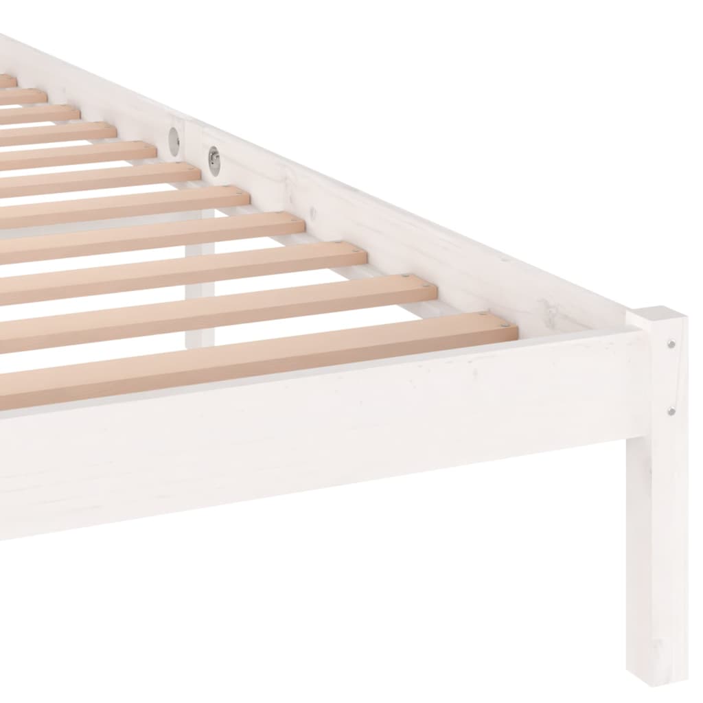 Bedframe Massief Grenenhout Wit 140X200 Cm