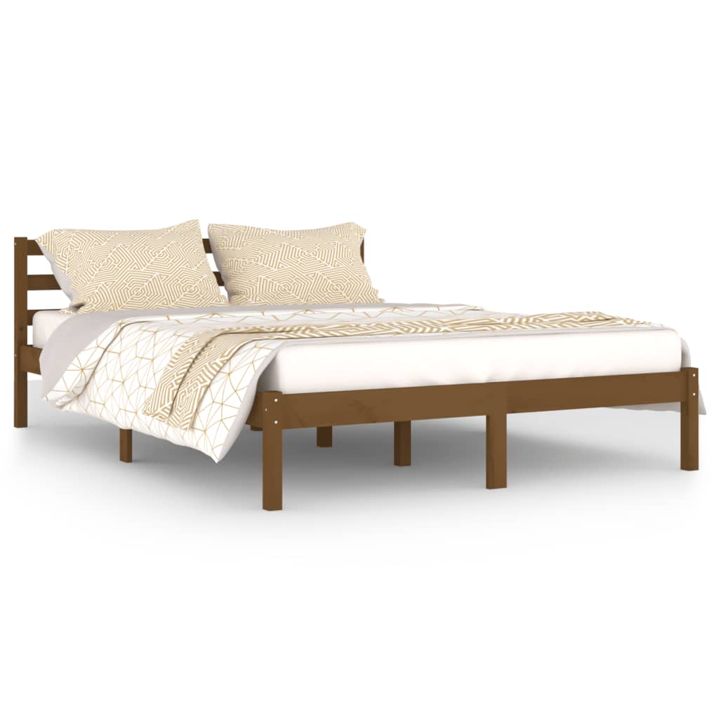 Bedframe Massief Grenenhout Honingbruin 140X200 Cm