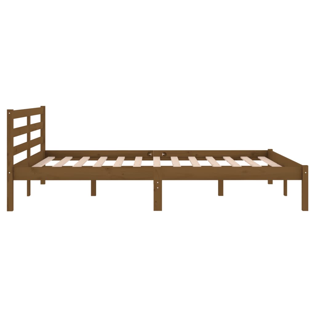 Bedframe Massief Grenenhout Honingbruin 140X200 Cm