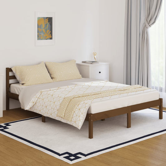 Bedframe Massief Grenenhout Honingbruin 140X200 Cm