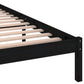Bedframe Massief Grenenhout Zwart 140X200 Cm