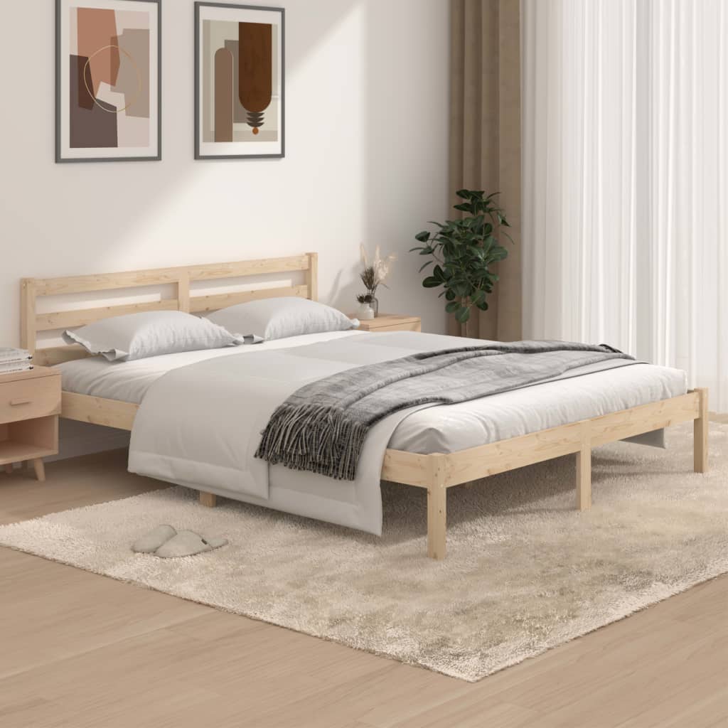 Bedframe Massief Grenenhout 150X200 Cm 5Ft King Size
