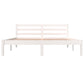 Bedframe Massief Grenenhout Wit 150X200 Cm 5Ft King Size