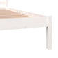 Bedframe Massief Grenenhout Wit 150X200 Cm 5Ft King Size