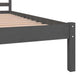 Bedframe Massief Grenenhout Grijs 150X200 Cm 5Ft King Size