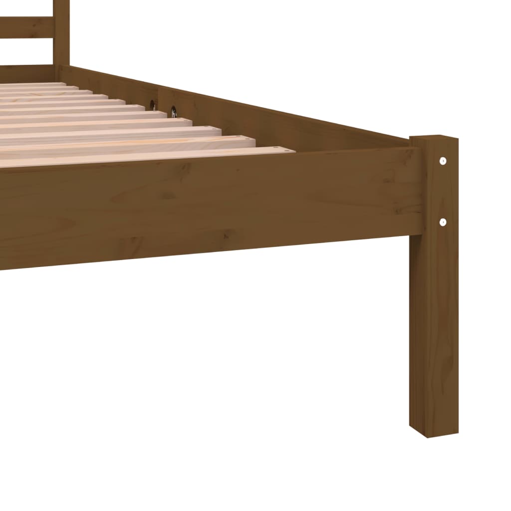 Bedframe Grenenhout Honingbruin 150X200 Cm 5Ft King Size