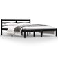 Bedframe Massief Grenenhout Zwart 150X200 Cm 5Ft King Size