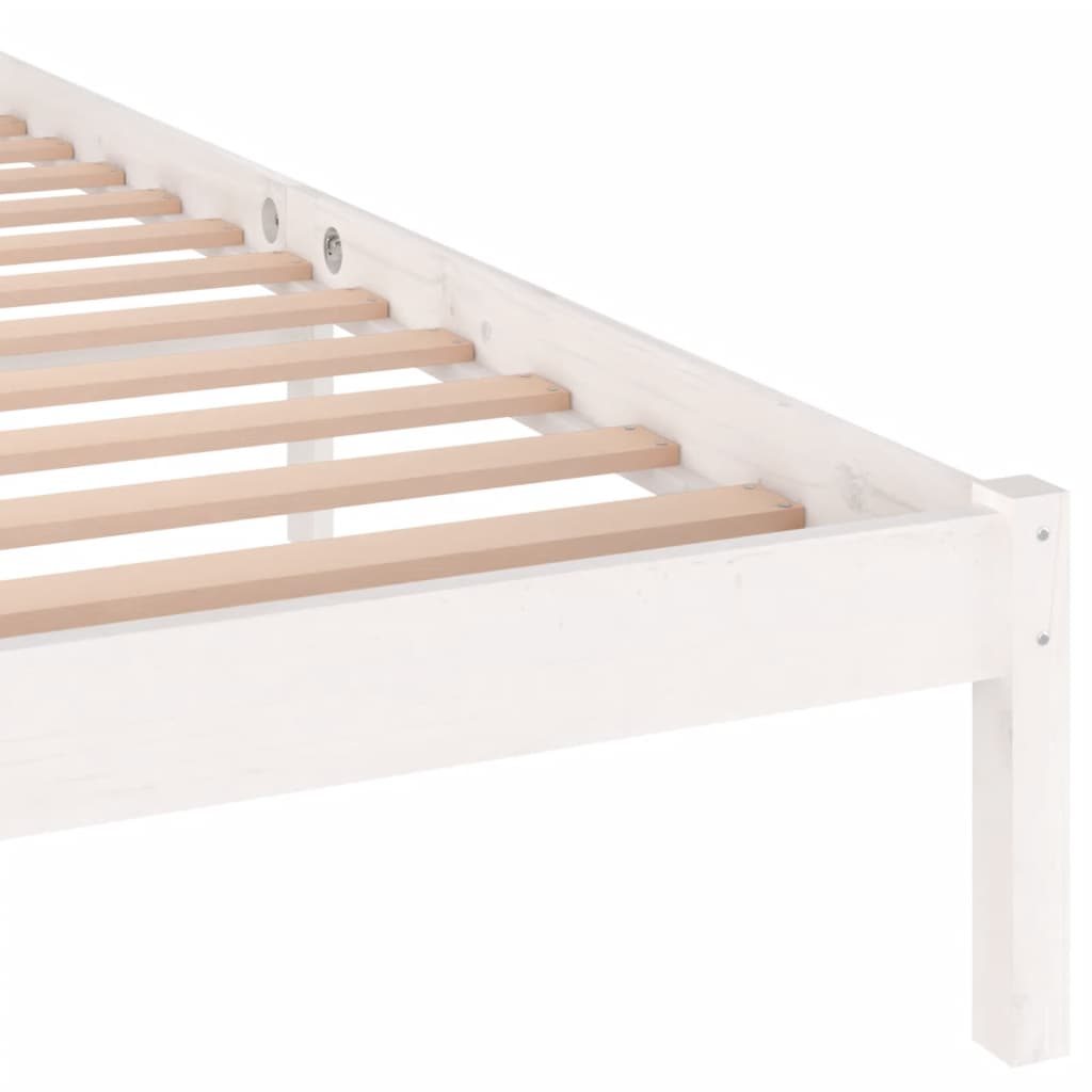 Bedframe Massief Grenenhout Wit 160X200 Cm
