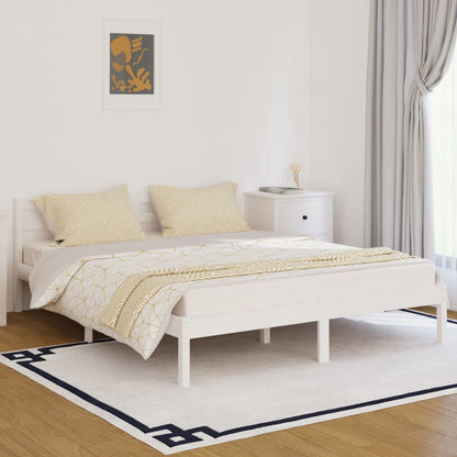 Bedframe Massief Grenenhout Wit 160X200 Cm