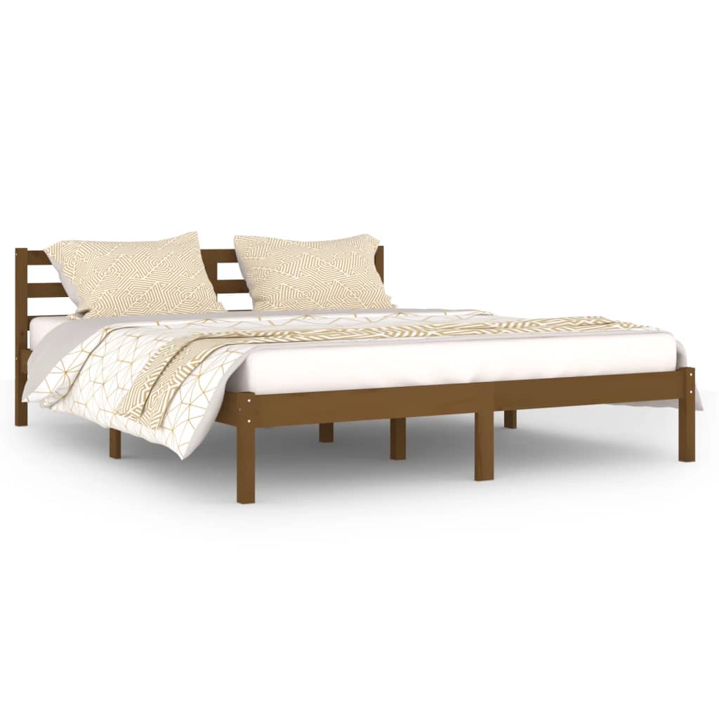 Bedframe Massief Grenenhout Honingbruin 160X200 Cm