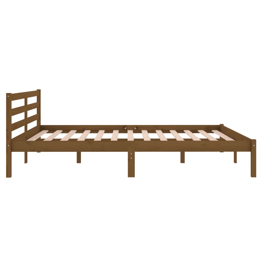 Bedframe Massief Grenenhout Honingbruin 160X200 Cm
