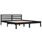 Bedframe Massief Grenenhout Zwart 160X200 Cm