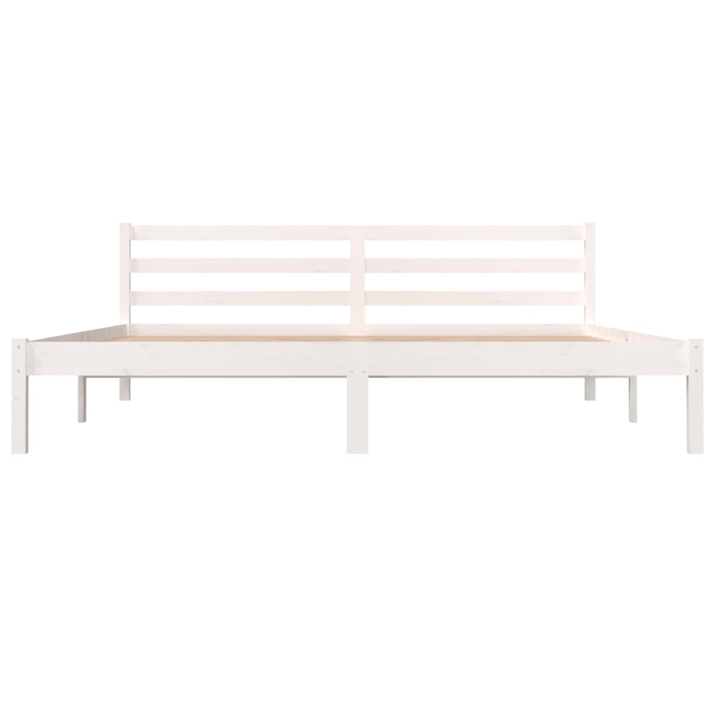 Bedframe Massief Grenenhout Wit 180X200 Cm 6Ft Super King