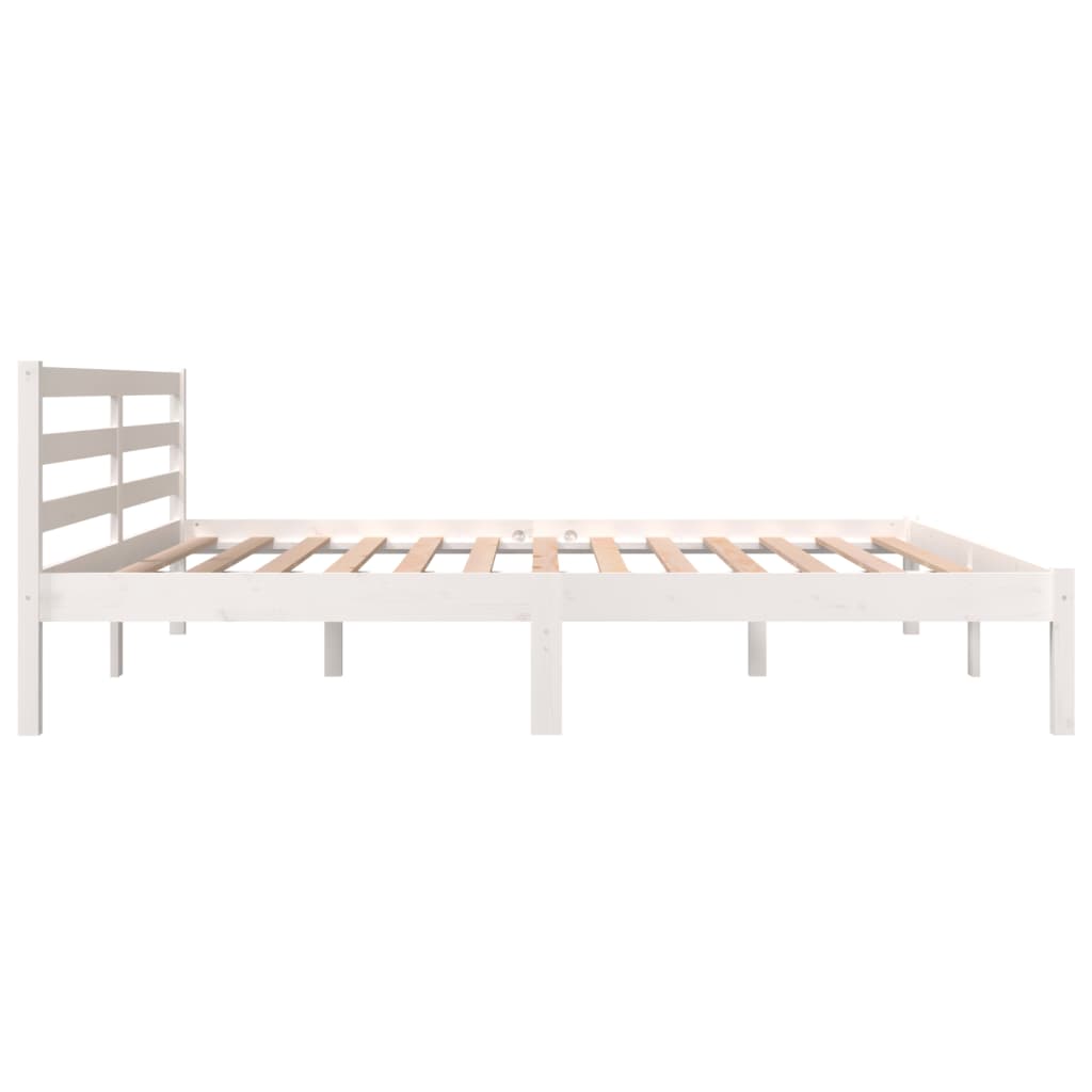 Bedframe Massief Grenenhout Wit 180X200 Cm 6Ft Super King