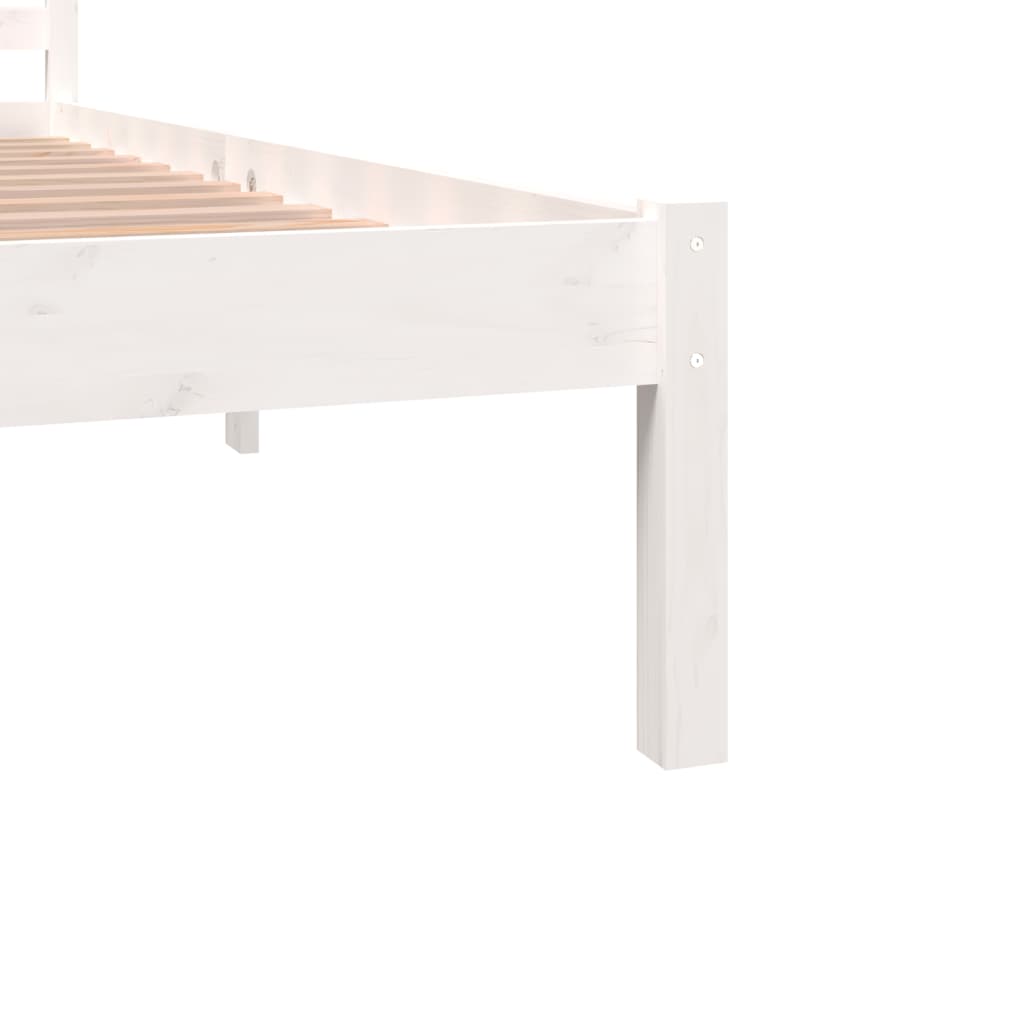 Bedframe Massief Grenenhout Wit 180X200 Cm 6Ft Super King