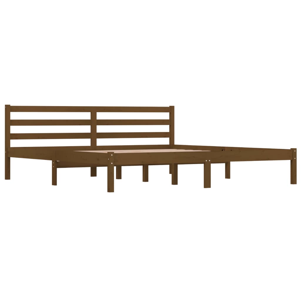 Bedframe Grenenhout Honingbruin 180X200 Cm 6Ft Super King