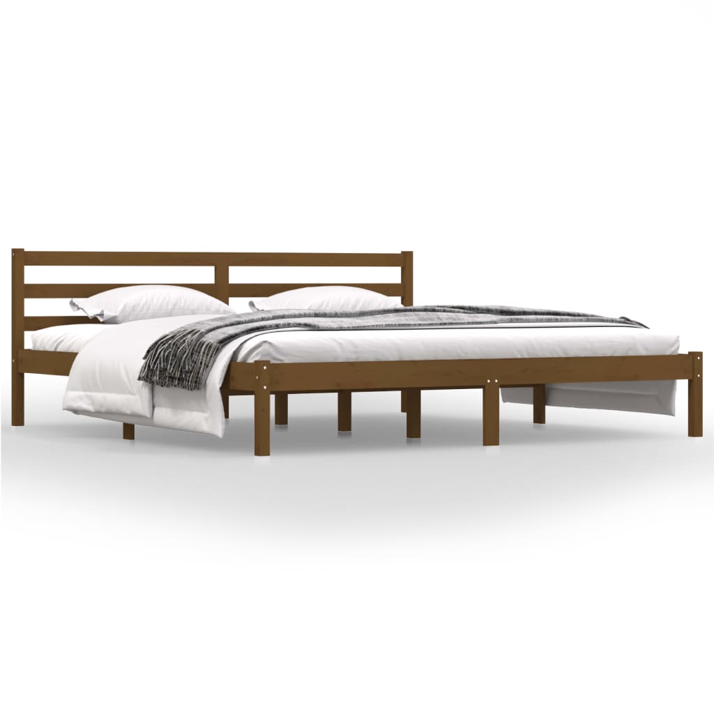 Bedframe Grenenhout Honingbruin 180X200 Cm 6Ft Super King