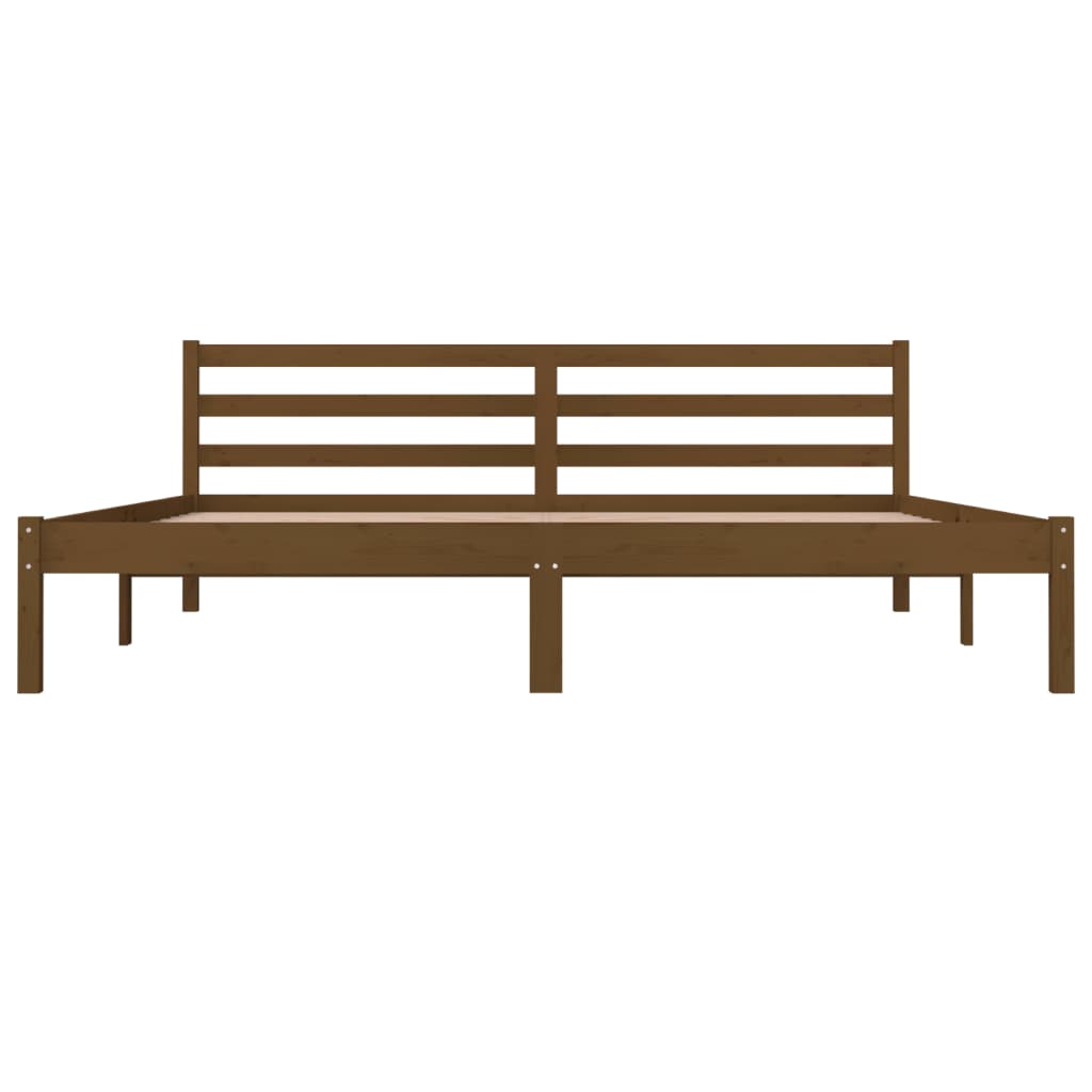 Bedframe Grenenhout Honingbruin 180X200 Cm 6Ft Super King