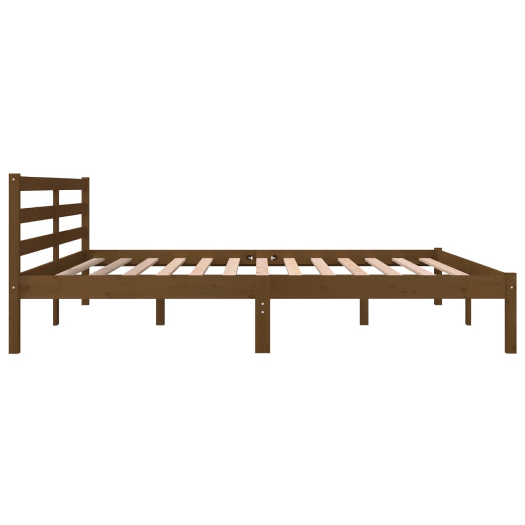 Bedframe Grenenhout Honingbruin 180X200 Cm 6Ft Super King