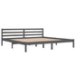 Bedframe Massief Grenenhout Grijs 200X200 Cm