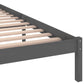 Bedframe Massief Grenenhout Grijs 200X200 Cm