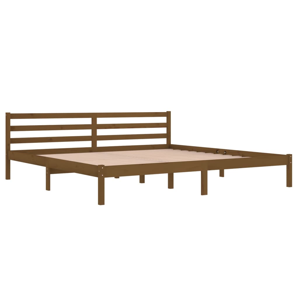 Bedframe Massief Grenenhout Honingbruin 200X200 Cm