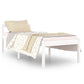 Bedframe Massief Hout Wit 75X190 Cm 2Ft6 Small Single