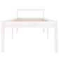 Bedframe Massief Hout Wit 75X190 Cm 2Ft6 Small Single