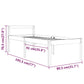 Bedframe Massief Hout Wit 75X190 Cm 2Ft6 Small Single