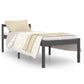 Bedframe Massief Hout Grijs 75X190 Cm 2Ft6 Small Single