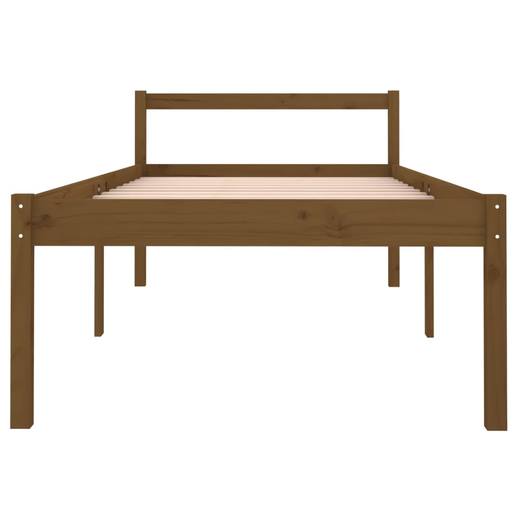 Bedframe Massief Grenenhout Honingbruin 90X190 Cm 3Ft Single