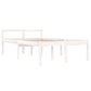 Bedframe Massief Hout Wit 120X190 Cm 4Ft Small Double