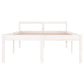 Bedframe Massief Hout Wit 120X190 Cm 4Ft Small Double