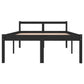 Bedframe Massief Hout Zwart 120X190 Cm 4Ft Small Double