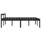 Bedframe Massief Hout Zwart 120X190 Cm 4Ft Small Double