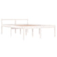 Bedframe Massief Grenenhout Wit 135X190 Cm 4Ft6 Double