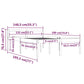 Bedframe Massief Grenenhout Zwart 135X190 Cm 4Ft6 Double