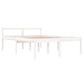 Bedframe Massief Grenenhout Wit 140X190 Cm
