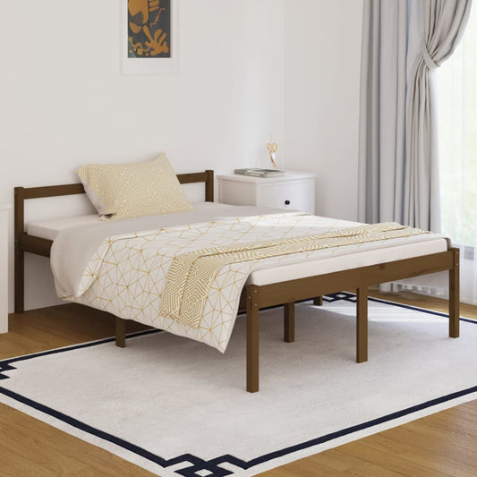 Bedframe Massief Grenenhout Honingbruin 140X190 Cm