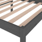 Bedframe Massief Grenenhout Grijs 90X200 Cm