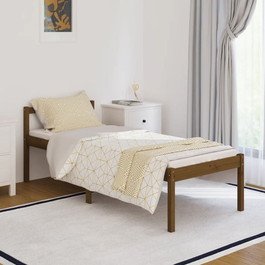 Bedframe Massief Grenenhout Honingbruin 90X200 Cm