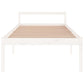 Bedframe Massief Grenenhout Wit 100X200 Cm