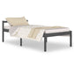 Bedframe Massief Grenenhout Grijs 100X200 Cm