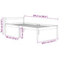 Bedframe Massief Grenenhout Grijs 100X200 Cm
