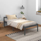 Bedframe Massief Grenenhout Grijs 100X200 Cm