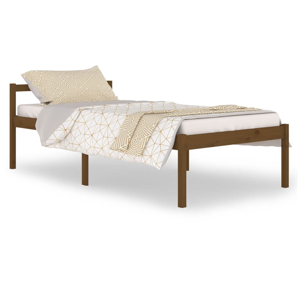 Bedframe Massief Grenenhout Honingbruin 100X200 Cm