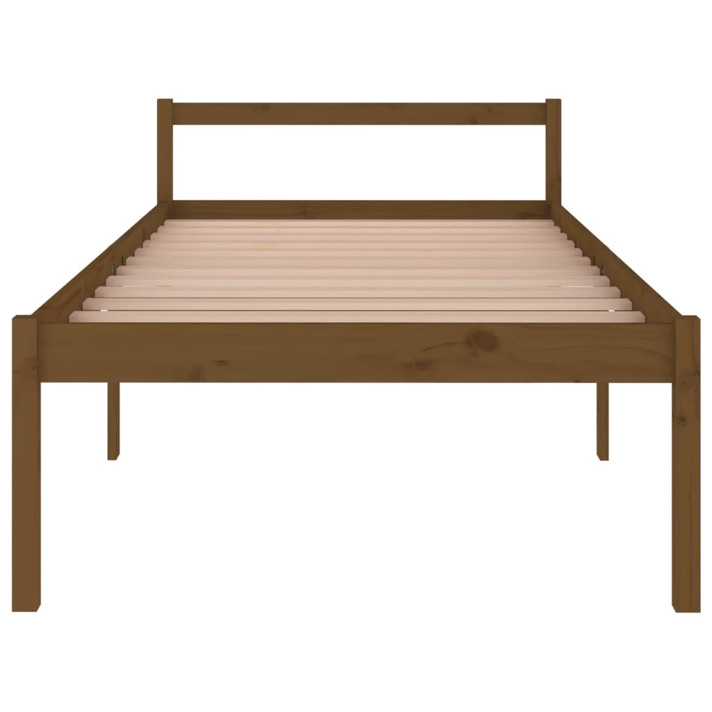 Bedframe Massief Grenenhout Honingbruin 100X200 Cm