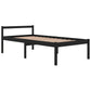 Bedframe Massief Grenenhout Zwart 100X200 Cm