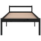 Bedframe Massief Grenenhout Zwart 100X200 Cm