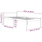 Bedframe Massief Grenenhout Zwart 100X200 Cm